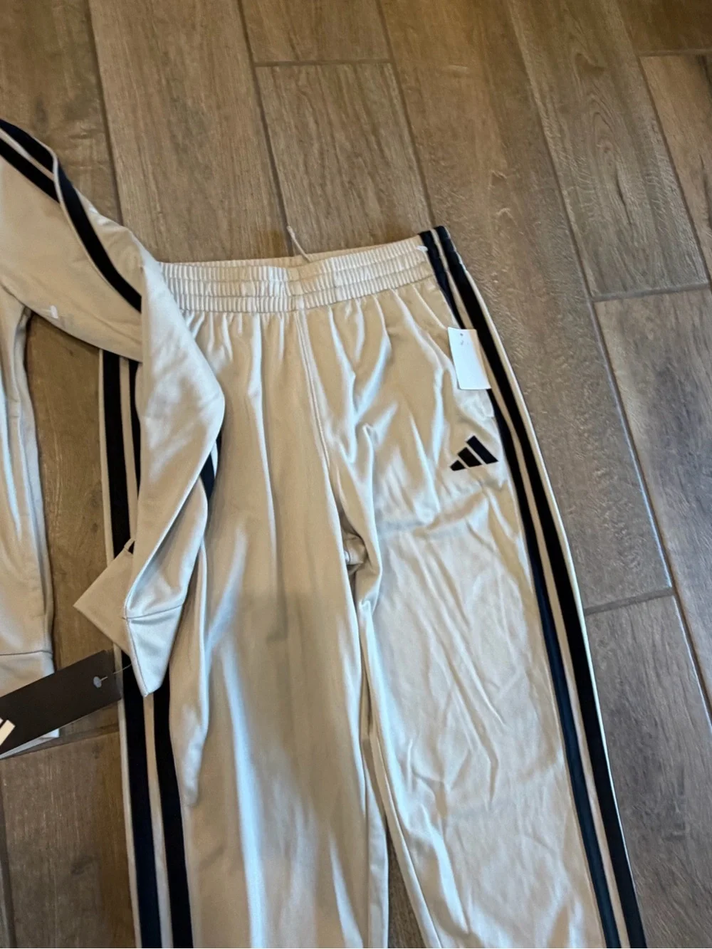 Adidas Kids Track Jacket & Pants Set with Black Stripe size 14/16 Large